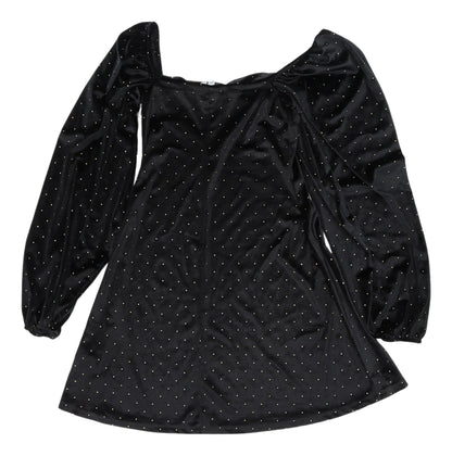 ASOS Black Velvet Mini Dress - Size 8, Party Style