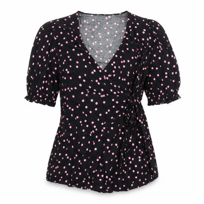 Womens UK Size 14 Marks and Spencer Black Wrap Blouse