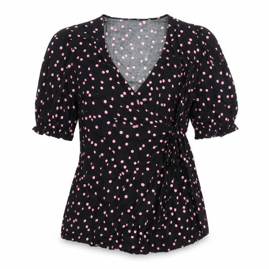 Womens UK Size 14 Marks and Spencer Black Wrap Blouse