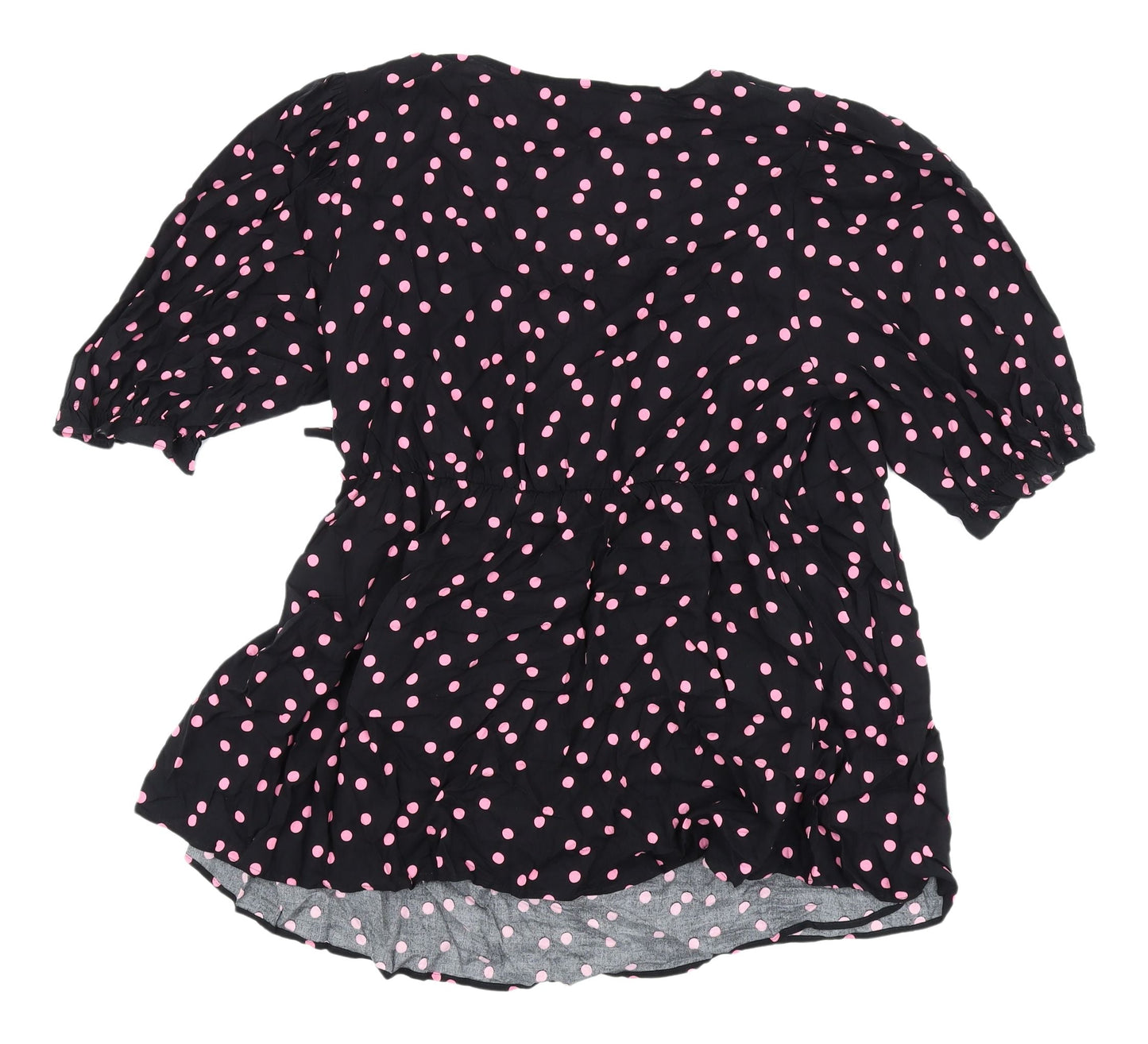 Womens UK Size 14 Marks and Spencer Black Wrap Blouse