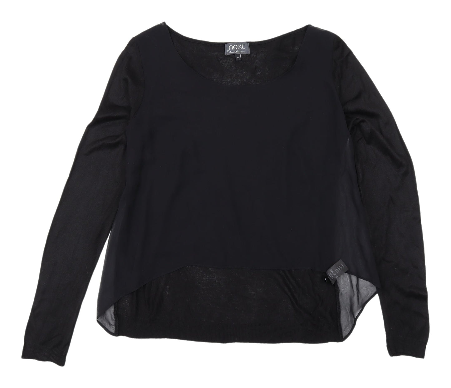 Womens UK Size 12 NEXT Black Basic Blouse
