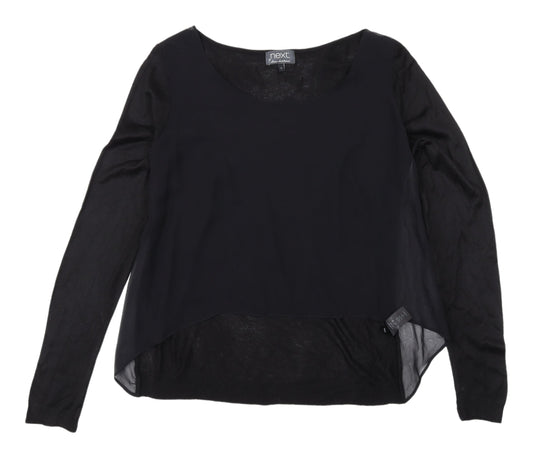 Womens UK Size 12 NEXT Black Basic Blouse
