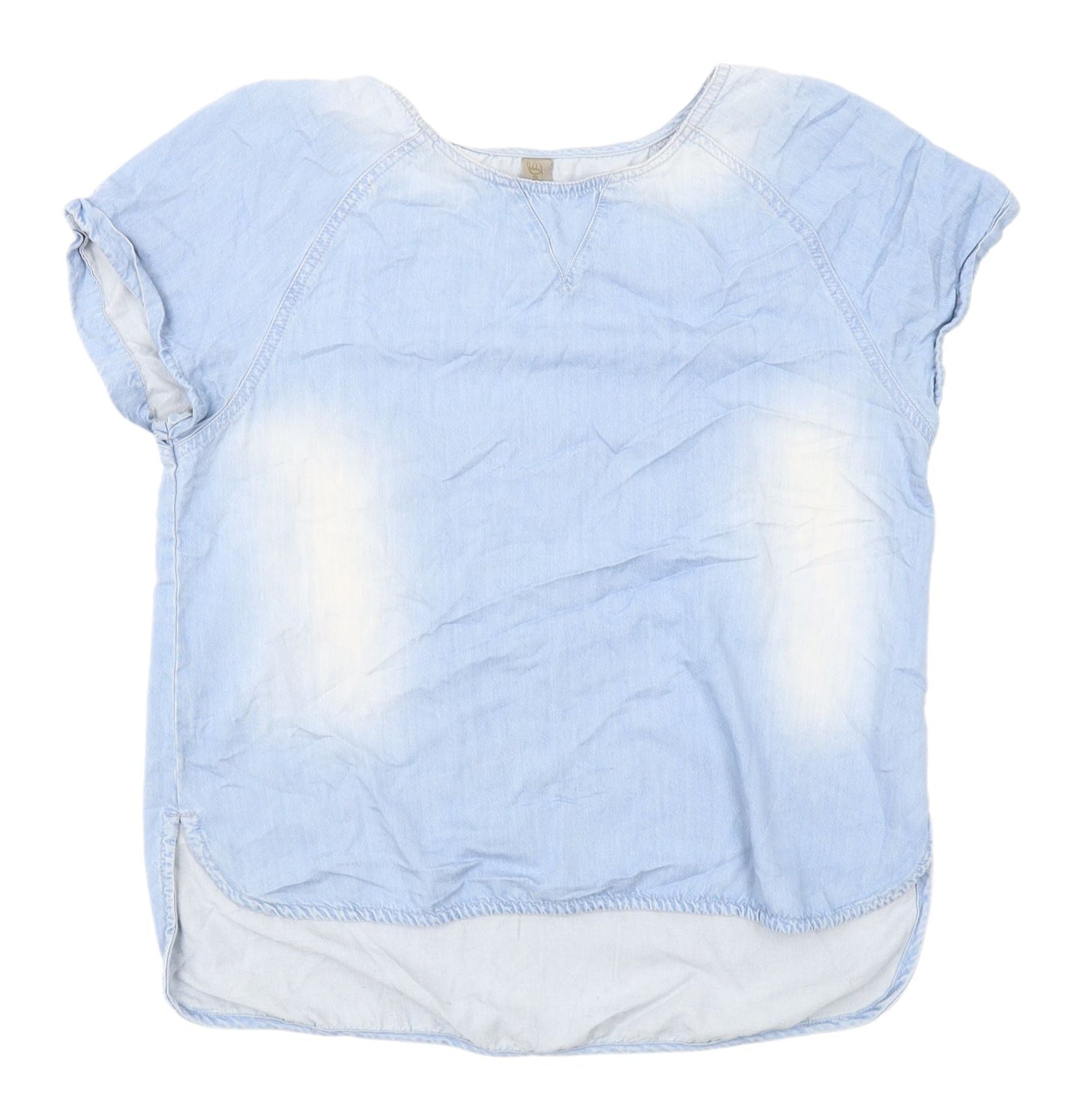 Womens UK Size 14 Denim Co. Blue Basic T-Shirt