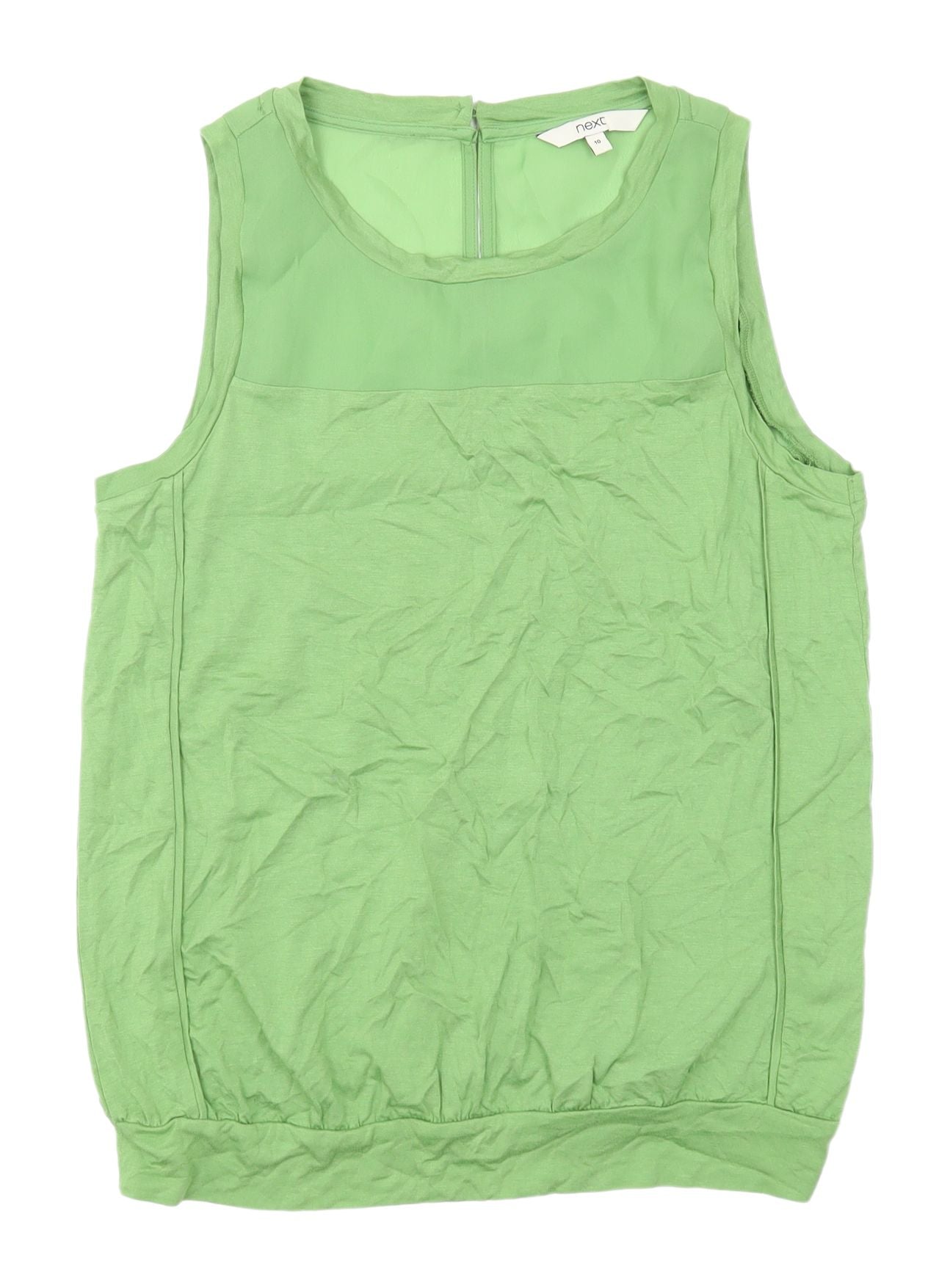 Womens UK Size 10 NEXT Green Basic Tank