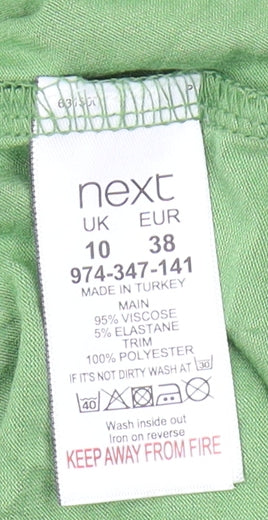 Womens UK Size 10 NEXT Green Basic Tank