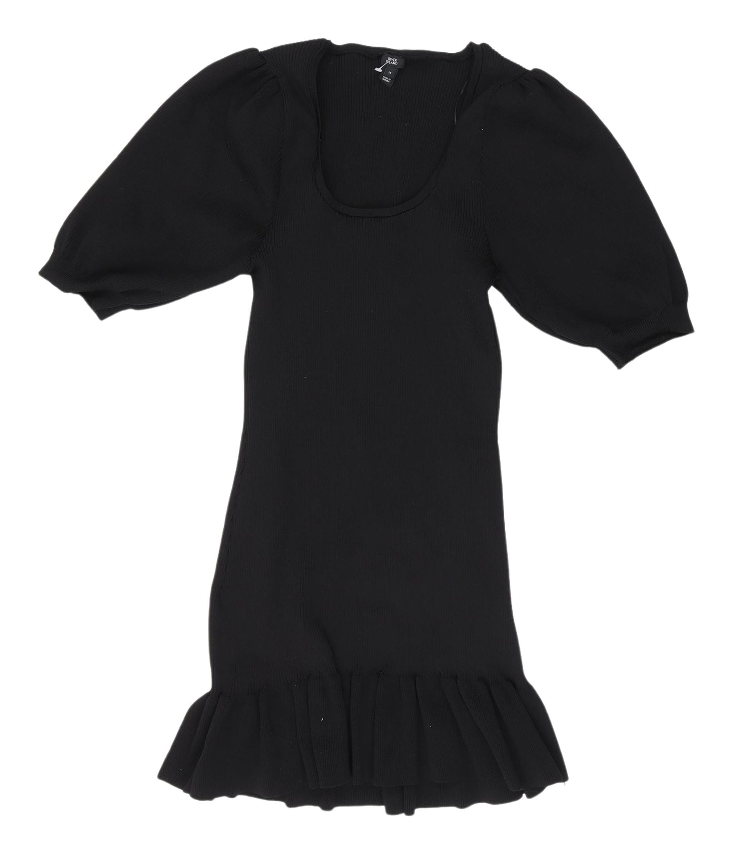 River Island Black Bodycon Dress Women Size 14