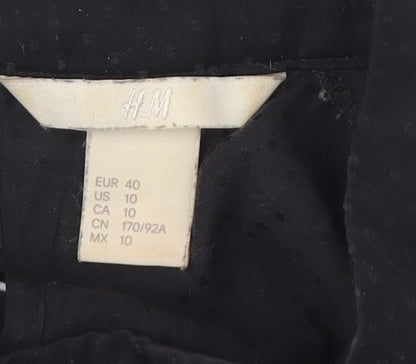 Womens UK Size 12 H&M Black  Blouse