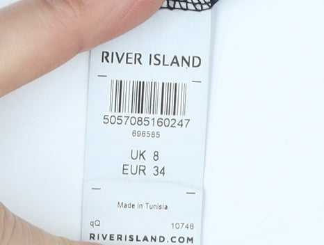 Womens UK Size 8 River Island Black  Blouse
