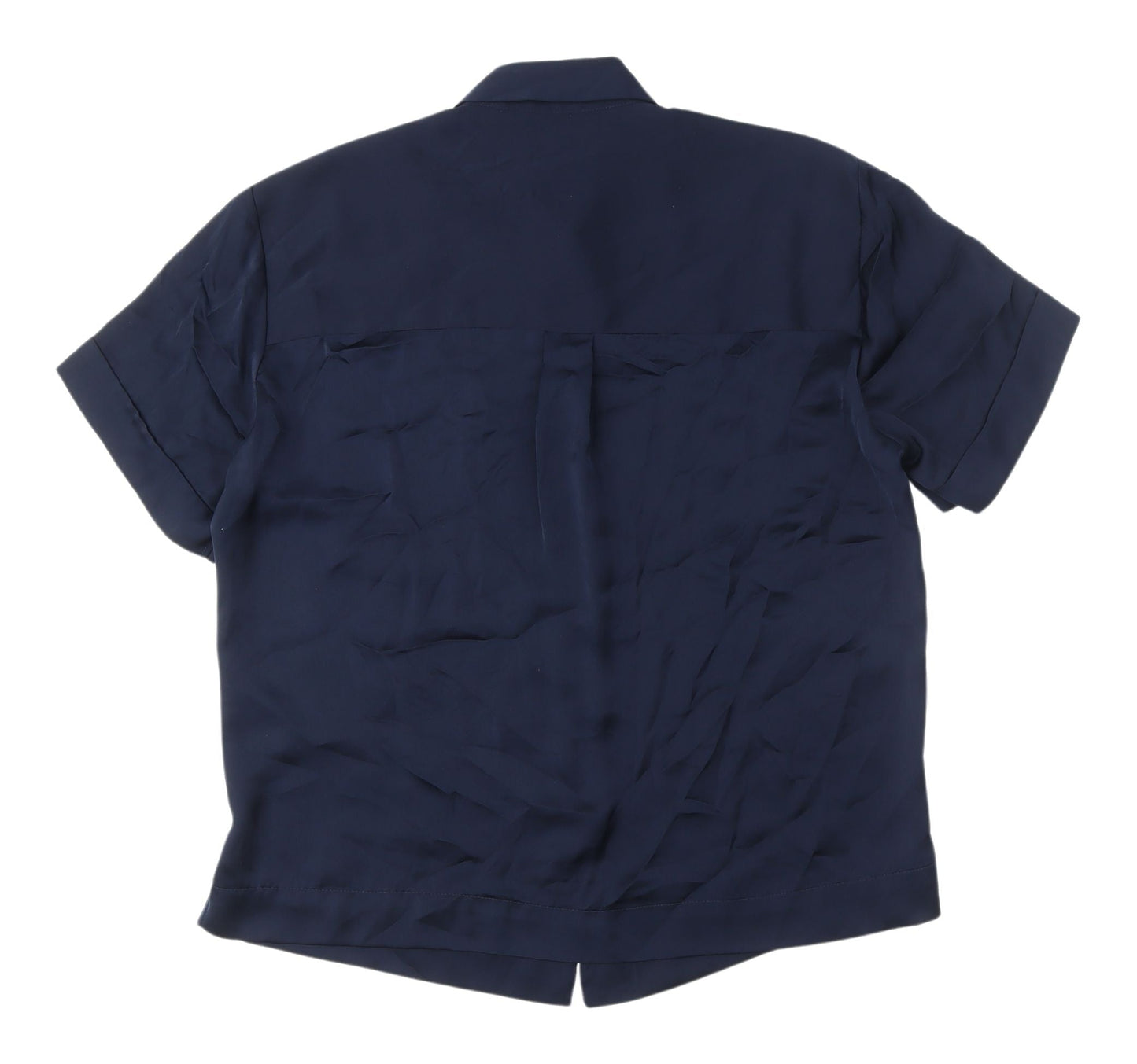 Womens UK Size 8 Marks and Spencer Blue Basic Button-Up