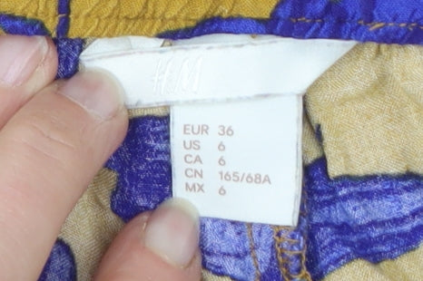 H&M Women's Multicoloured Culotte Shorts Size 8