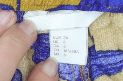 H&M Women's Multicoloured Culotte Shorts Size 8