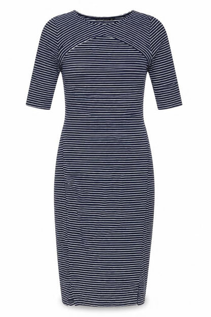 Sugarhill Women Blue Striped Sheath Dress Size 8