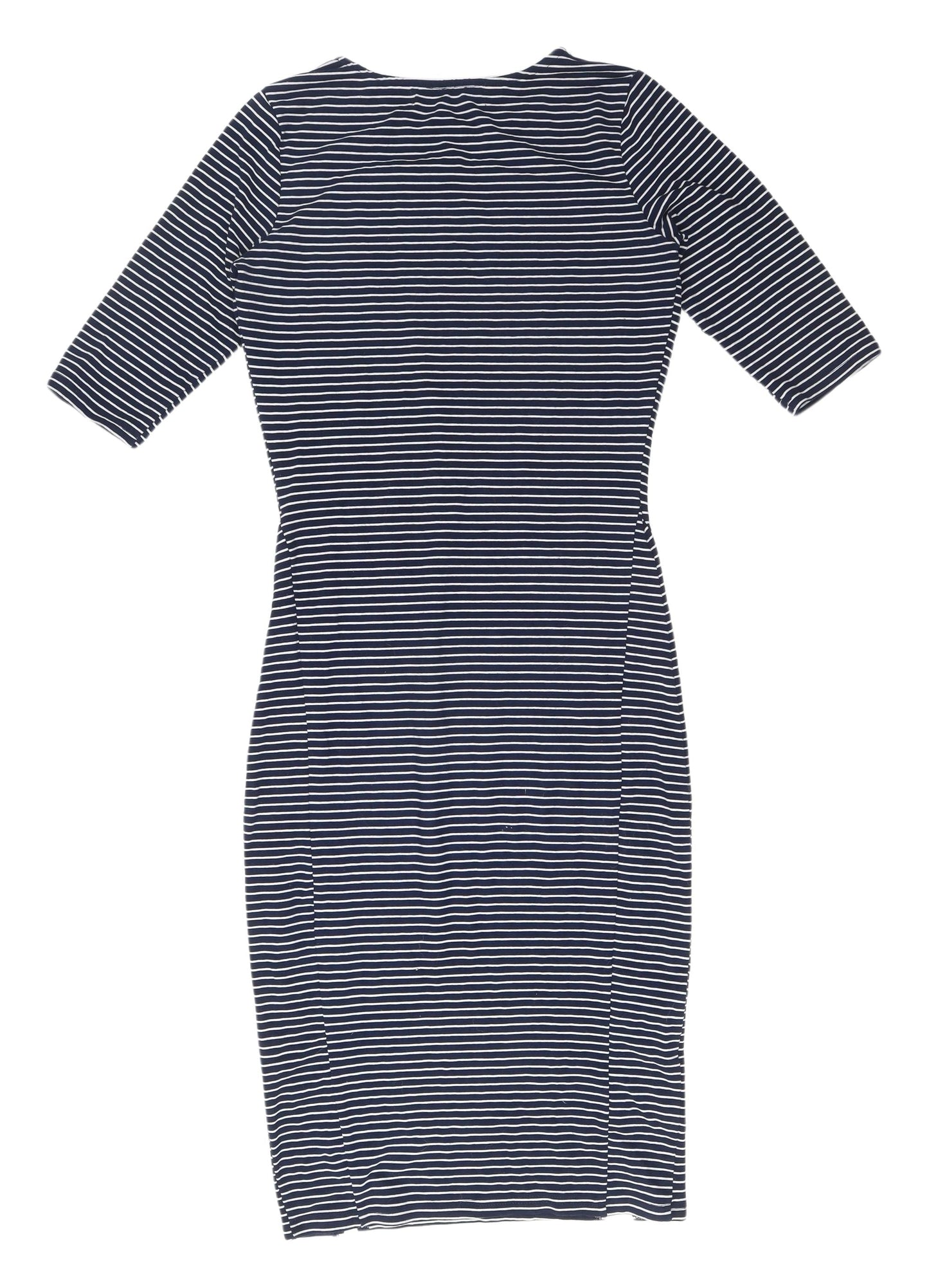 Sugarhill Women Blue Striped Sheath Dress Size 8