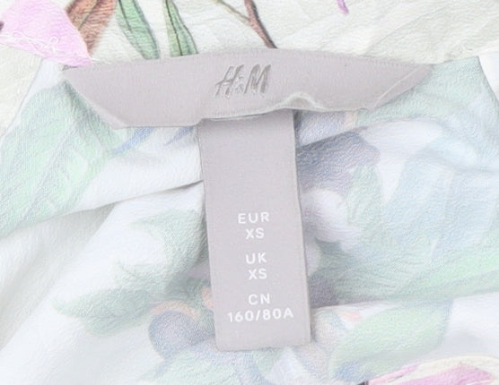 Womens UK Size XS H&M Multicoloured Basic Blouse
