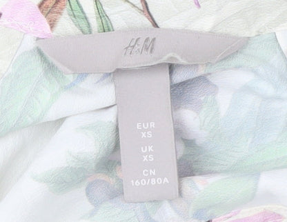 Womens UK Size XS H&M Multicoloured Basic Blouse