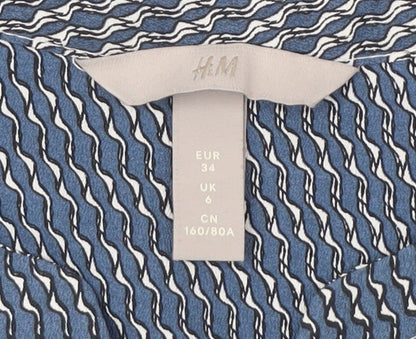 Womens UK Size 6 H&M Blue  Blouse