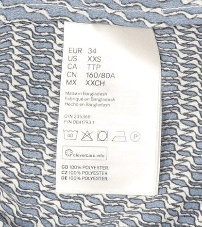 Womens UK Size 6 H&M Blue  Blouse