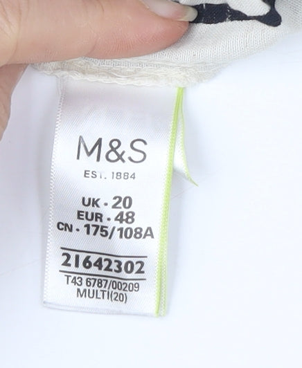 Womens UK Size 20 Marks and Spencer Multicoloured Camisole Blouse