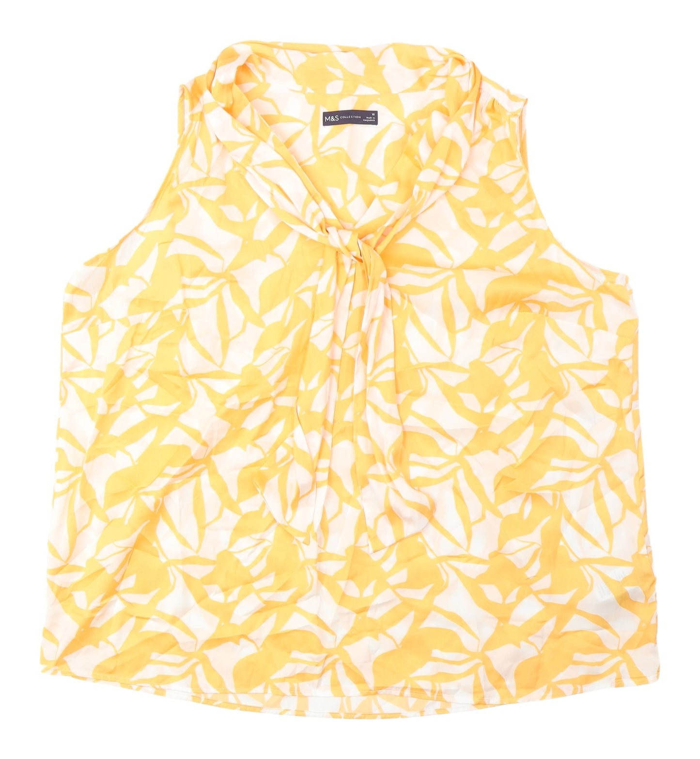 Womens UK Size 18 Marks and Spencer Yellow Camisole Blouse