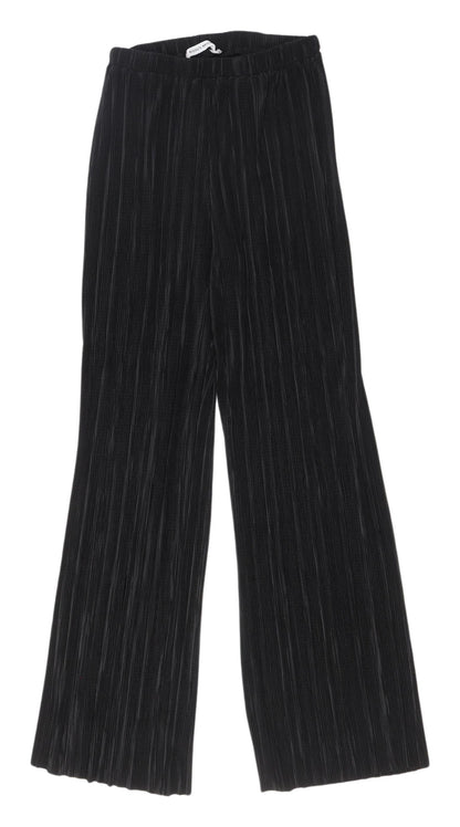Bisou's Project Women's Black Wide-Leg Trousers S