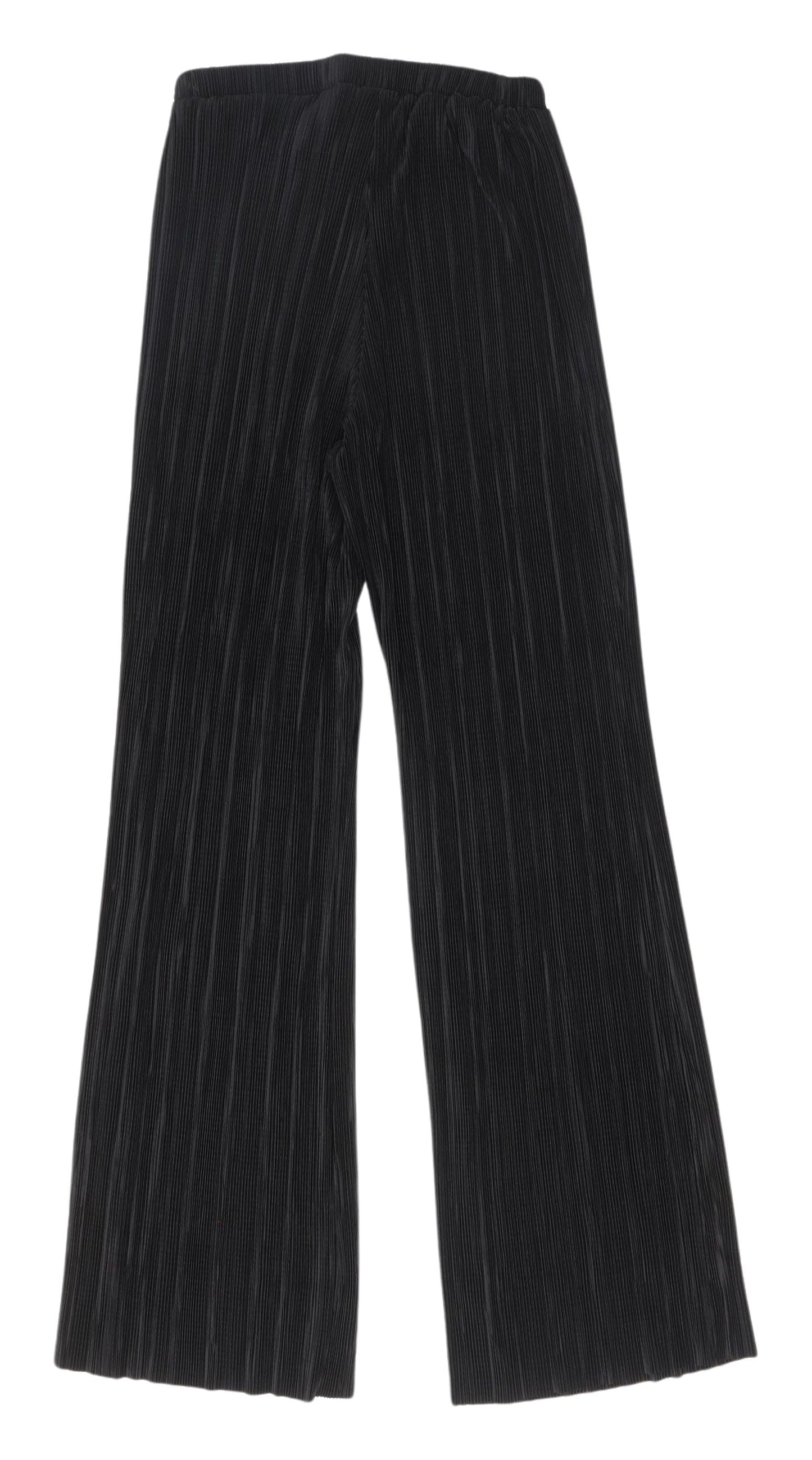 Bisou's Project Women's Black Wide-Leg Trousers S