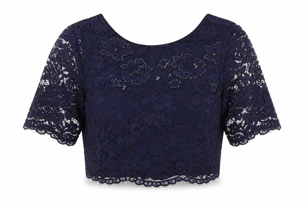 Womens UK Size 10 Coast Blue Cropped Blouse