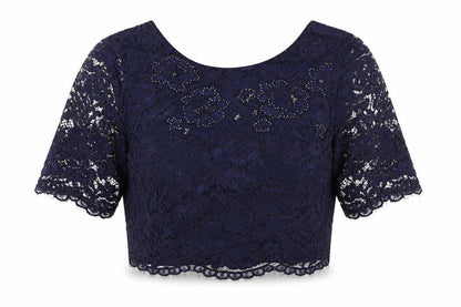 Womens UK Size 10 Coast Blue Cropped Blouse