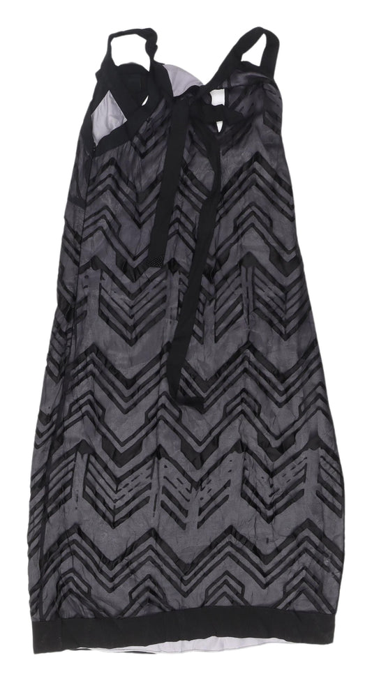 Début Women’s Black Sleeveless Chevron Dress Size 12