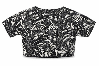 Womens UK Size 8 Topshop Black Cropped Blouse