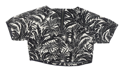 Womens UK Size 8 Topshop Black Cropped Blouse