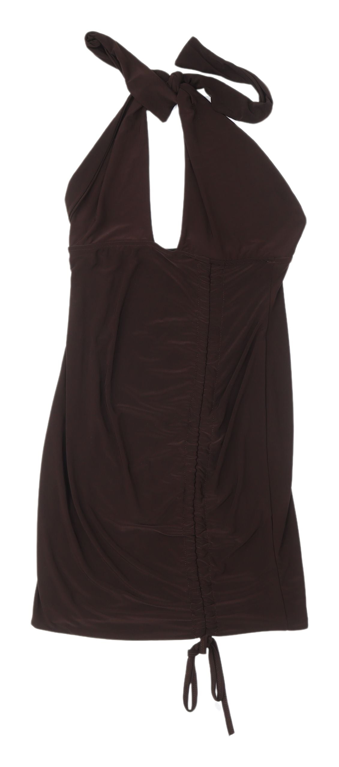 Pink Diva Brown Halter Dress Women Size 8
