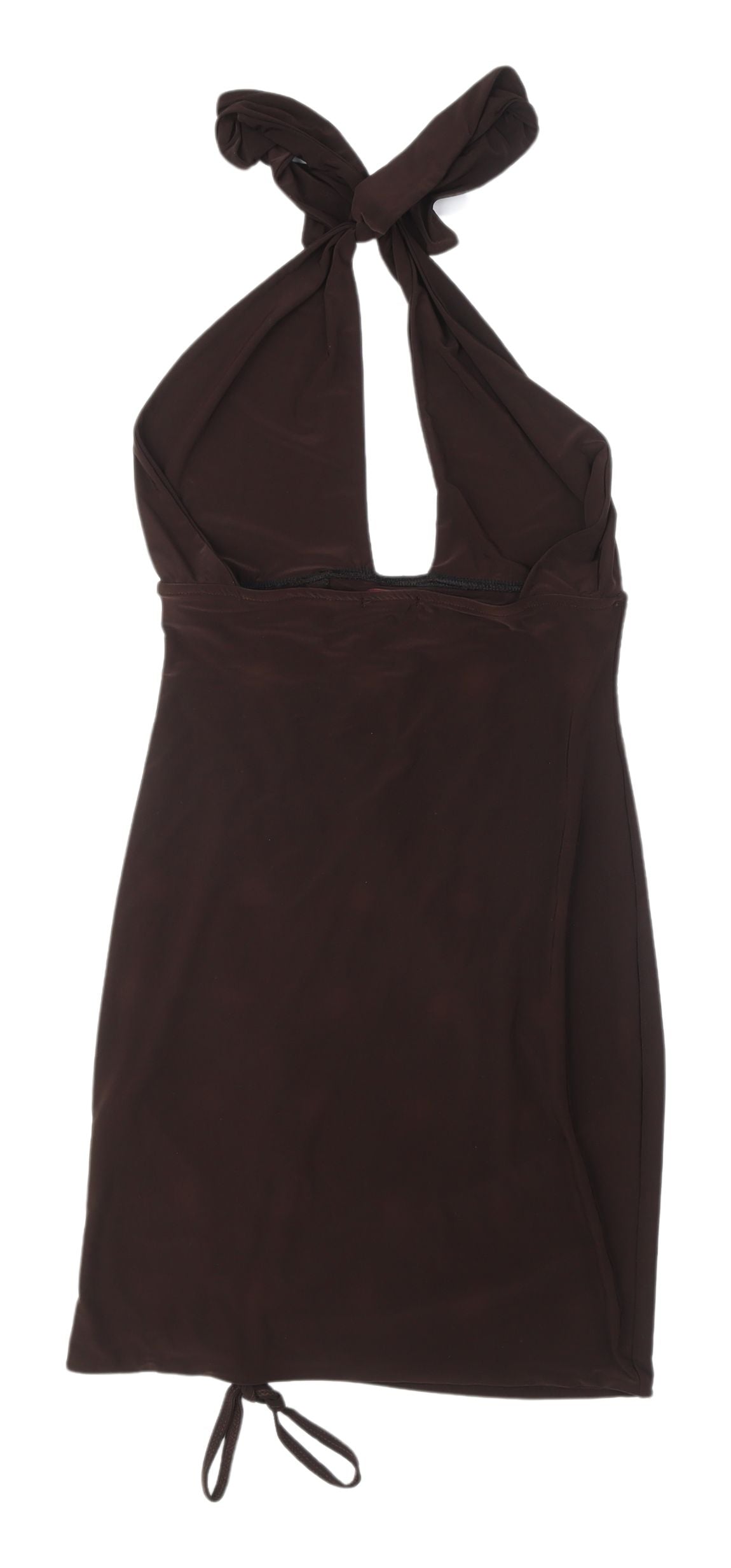 Pink Diva Brown Halter Dress Women Size 8