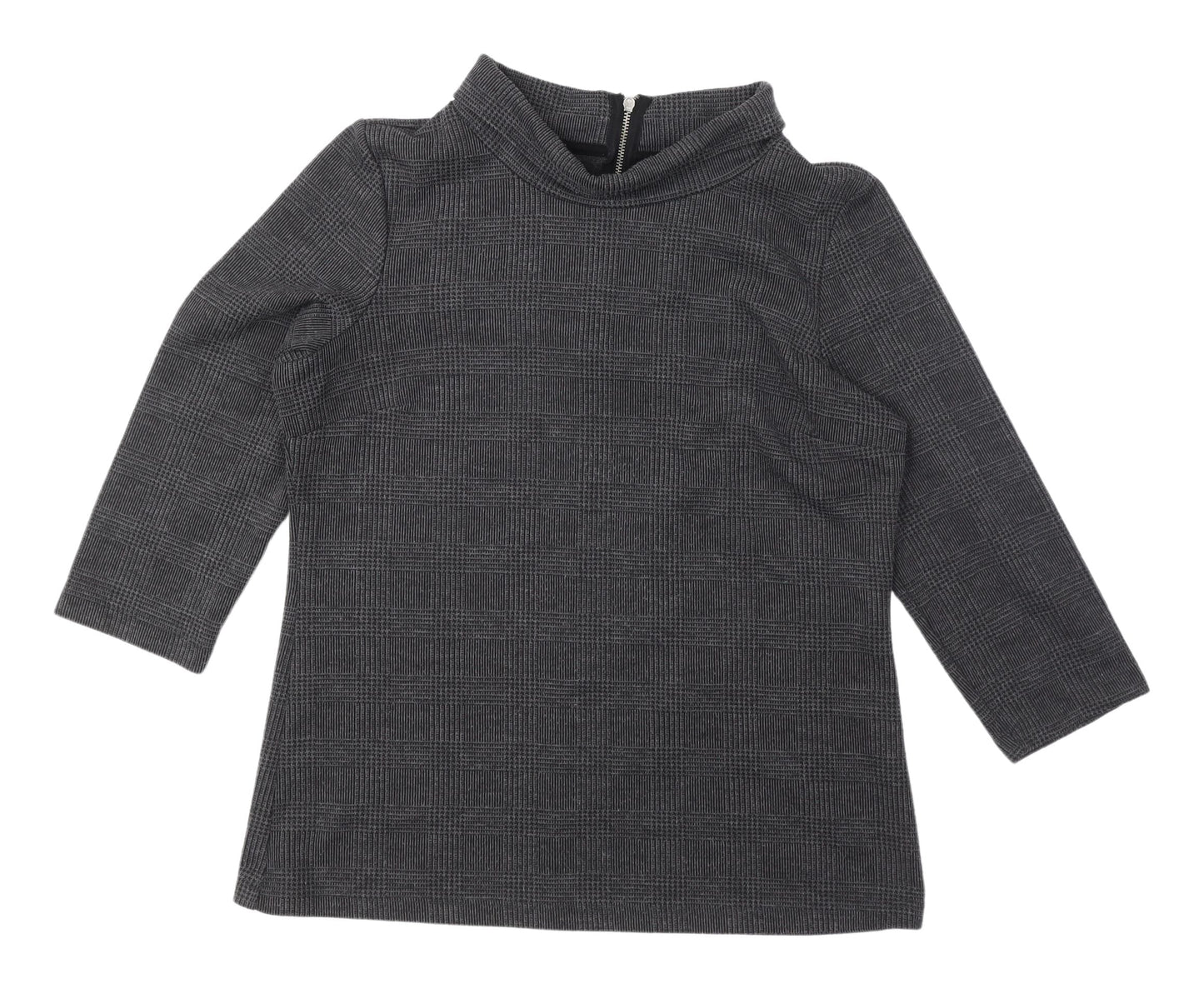Next Women's Grey Mock Neck Blouse Size 14