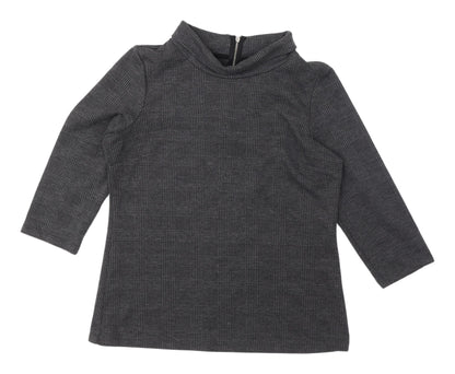Next Women's Grey Mock Neck Blouse Size 14
