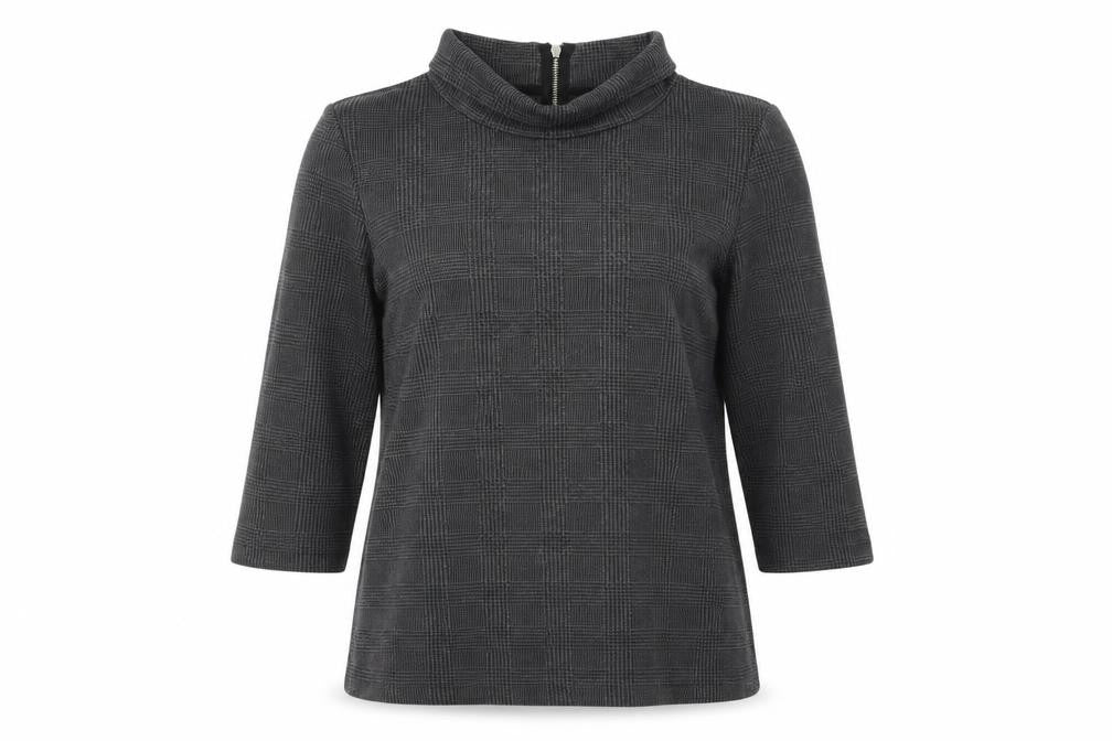 Next Women's Grey Mock Neck Blouse Size 14