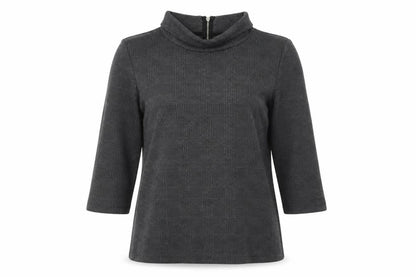 Next Women's Grey Mock Neck Blouse Size 14
