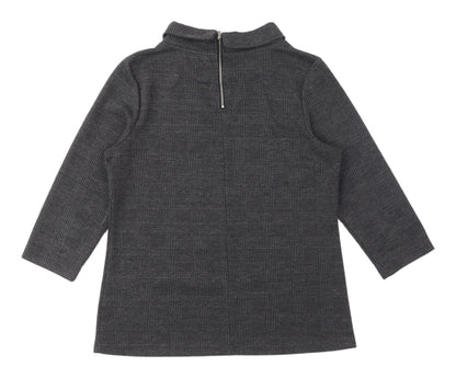 Next Women's Grey Mock Neck Blouse Size 14