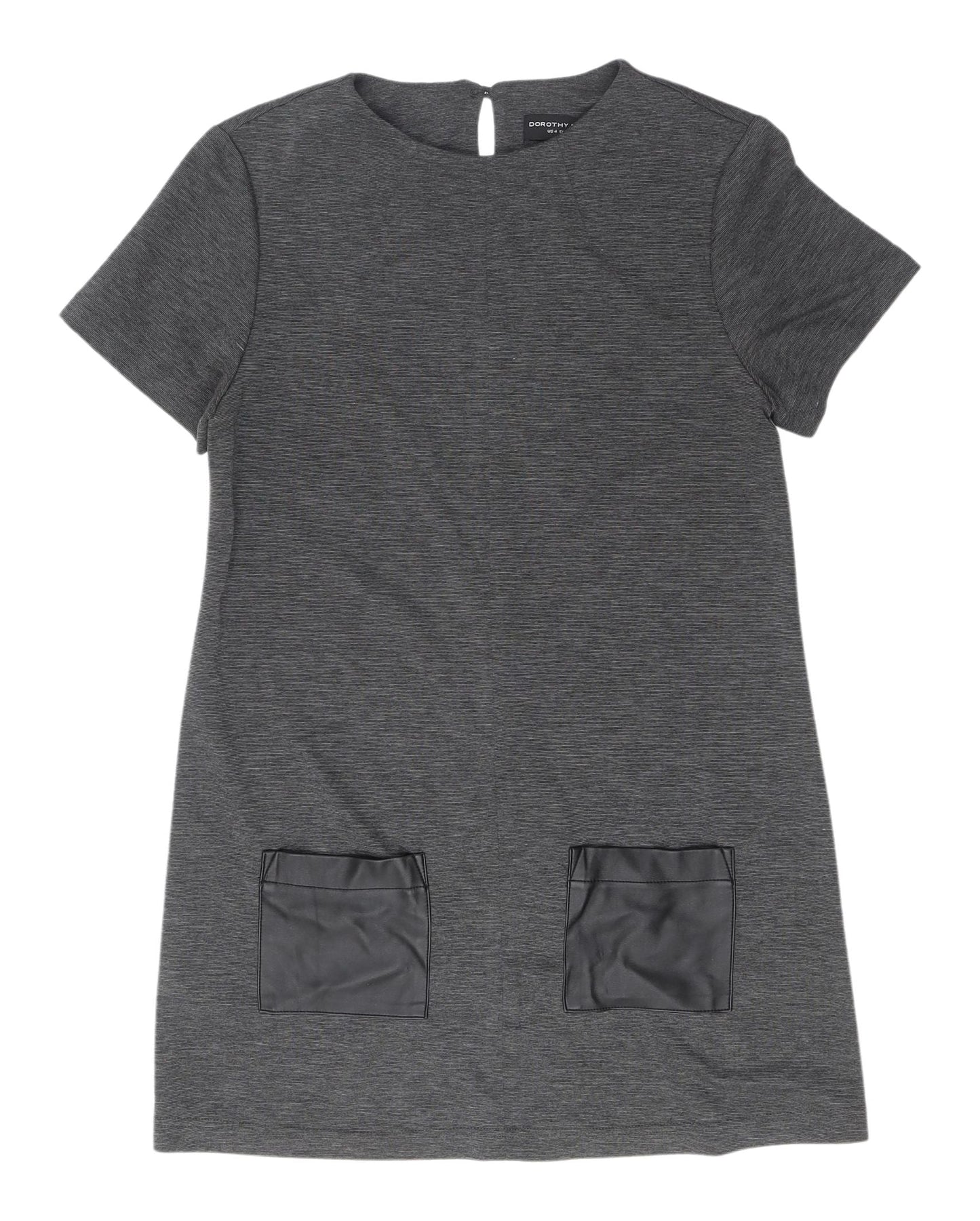 Dorothy Perkins Women's Grey Shift Dress Size 8
