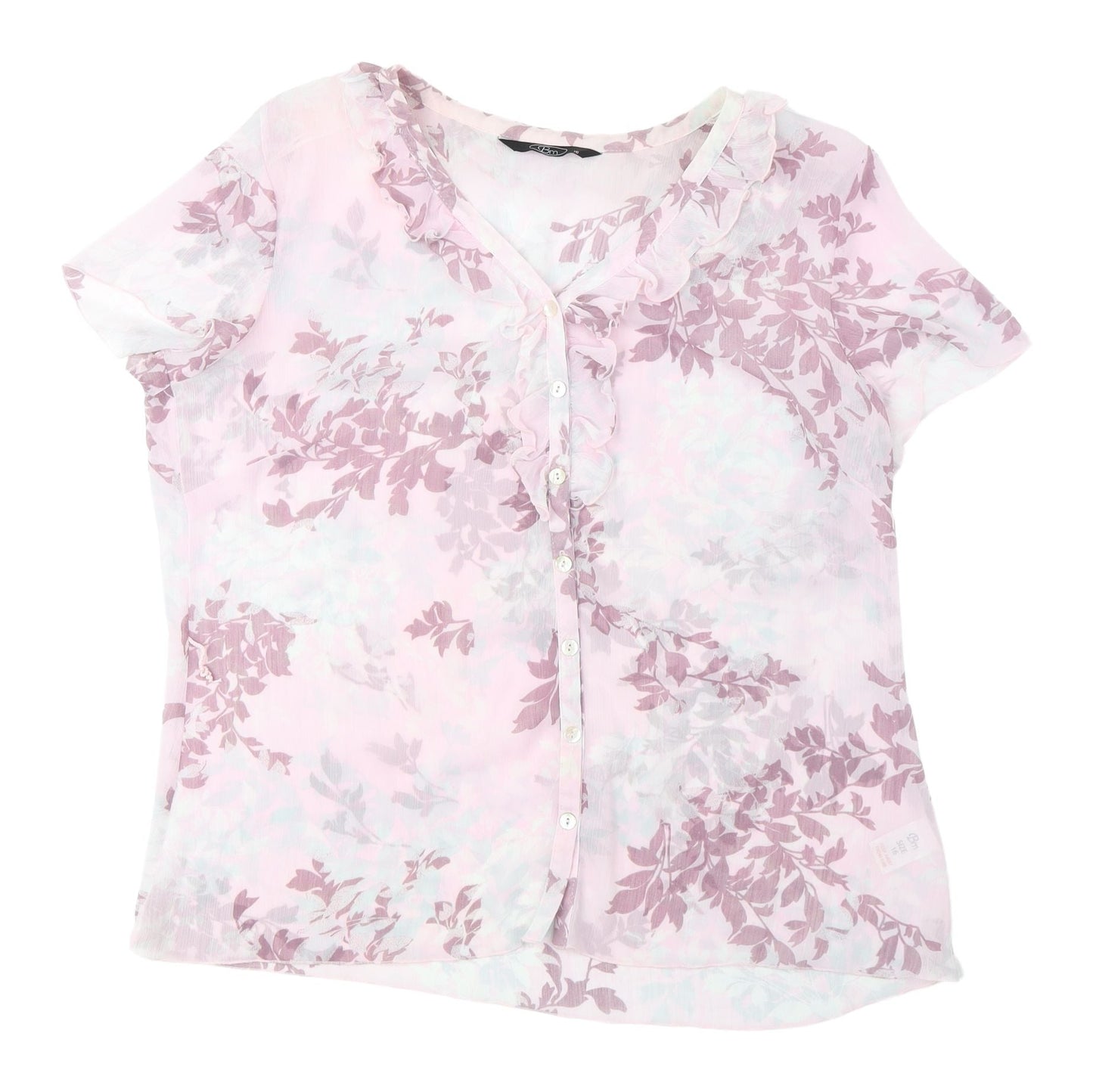 Womens UK Size 16 BM Pink Wrap Blouse