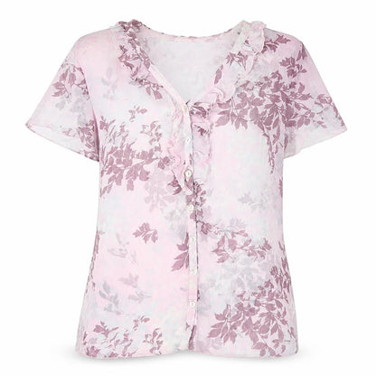 Womens UK Size 16 BM Pink Wrap Blouse