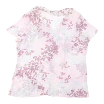 Womens UK Size 16 BM Pink Wrap Blouse