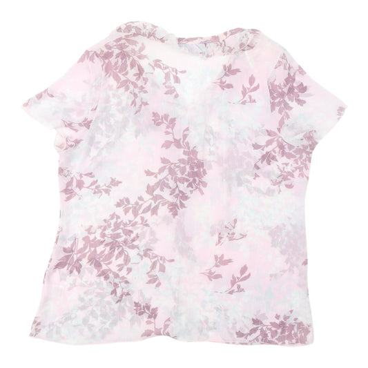 Womens UK Size 16 BM Pink Wrap Blouse