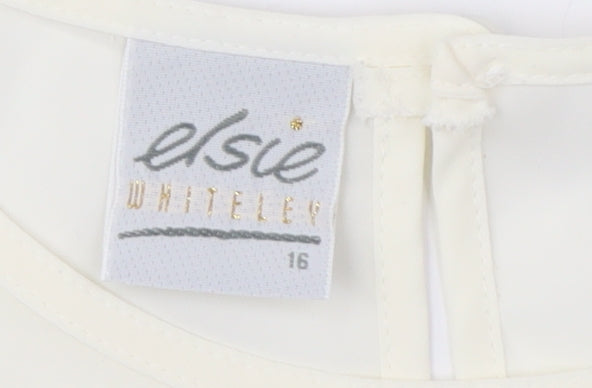 Elsie Whiteley Women's Ivory Basic Blouse, Size 16