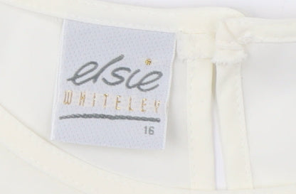 Elsie Whiteley Women's Ivory Basic Blouse, Size 16