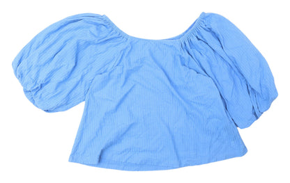 Womens UK Size 10 NEXT Blue Basic Blouse