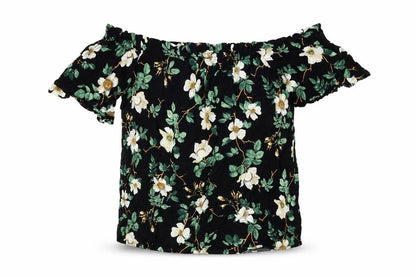 Womens UK Size 10 Dorothy Perkins Black Cropped Blouse