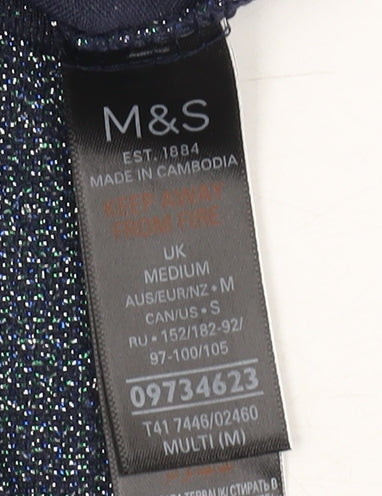 Womens UK Size M Marks and Spencer Multicoloured Basic T-Shirt