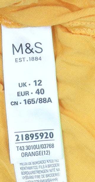 Womens UK Size 12 Marks and Spencer Yellow Camisole Blouse