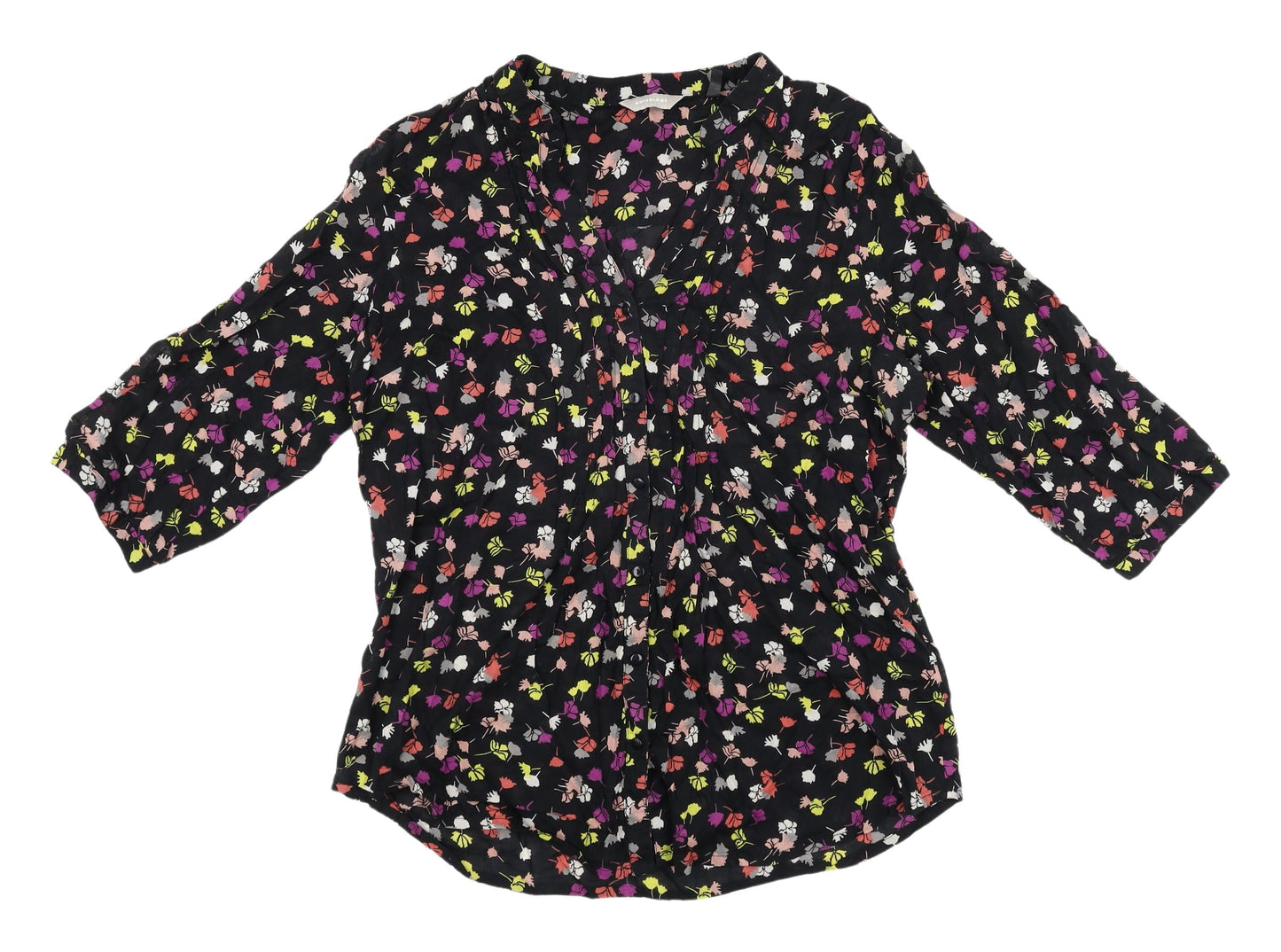 Womens UK Size 14 Anthology Black Basic Blouse