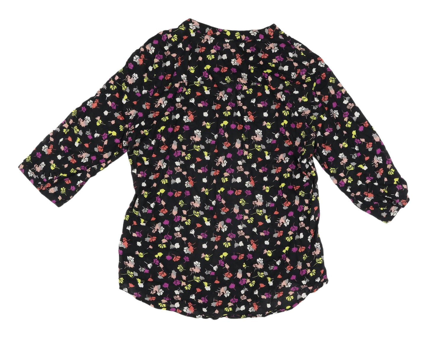 Womens UK Size 14 Anthology Black Basic Blouse